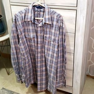 Wrangler Pearl Snap Western Shirt 2XLT